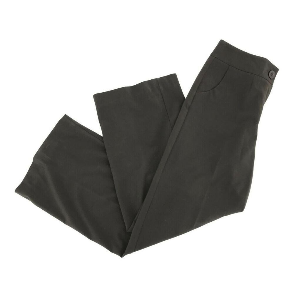 Chico's Women's Wide Leg Dress Pants Slacks Size 1/M/8 Brown Mid Rise Business